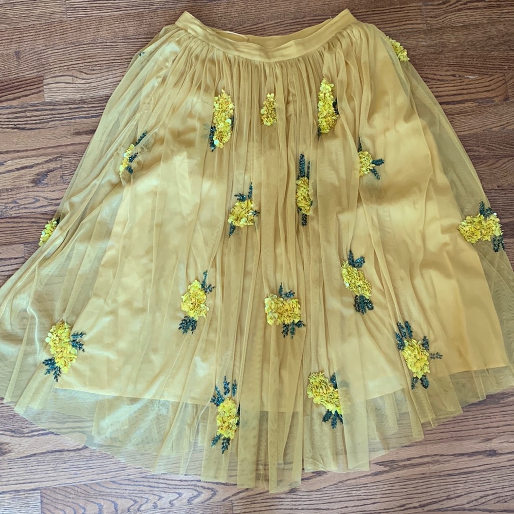 Anthro Maeve Posy Sequin Skirt; US Women’s size 8